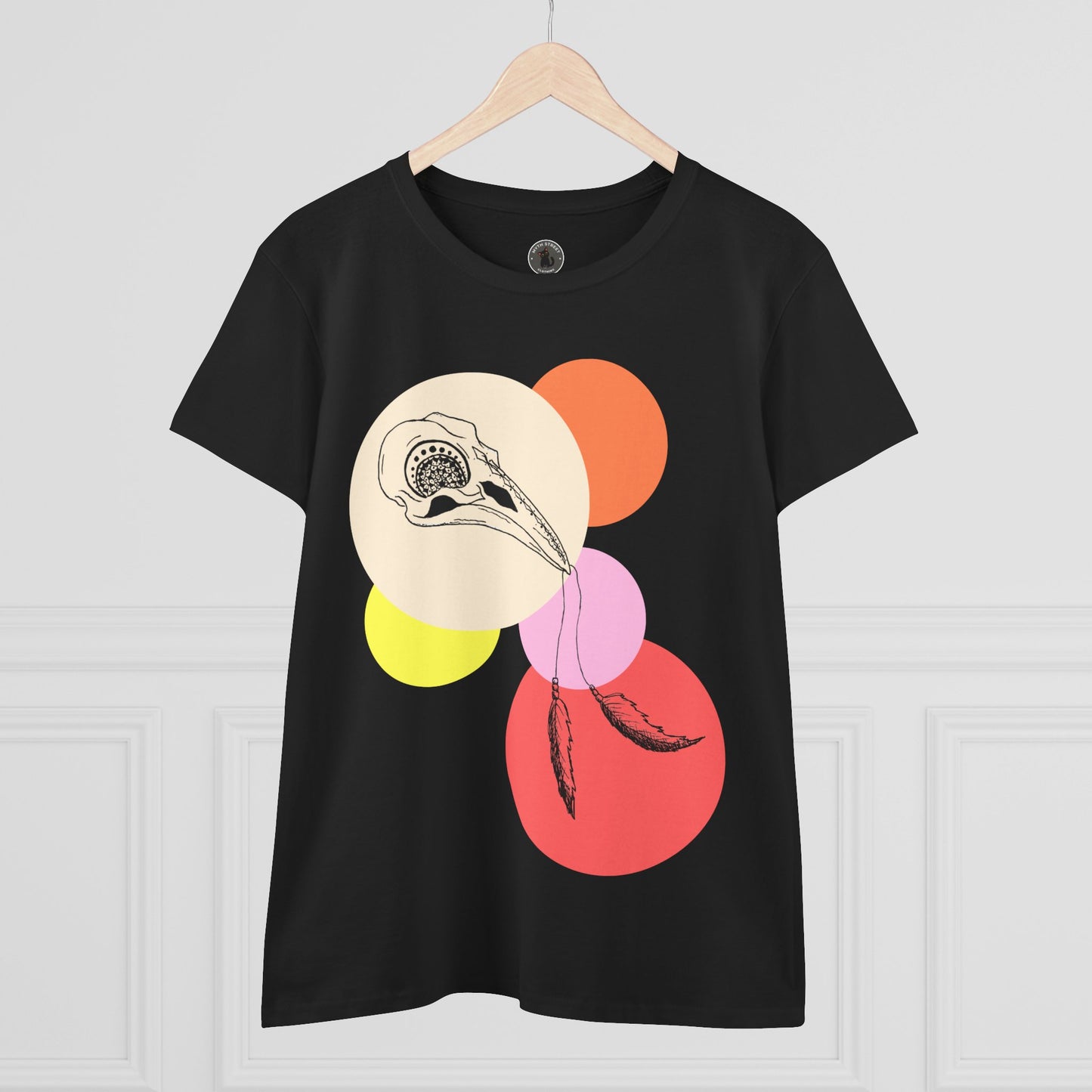 Crow Skull Women's Midweight Cotton Tee