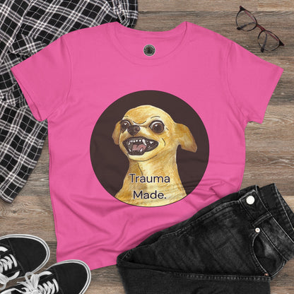 Women's Tee - Chihuahua 'Trauma Made' Growling Shirt