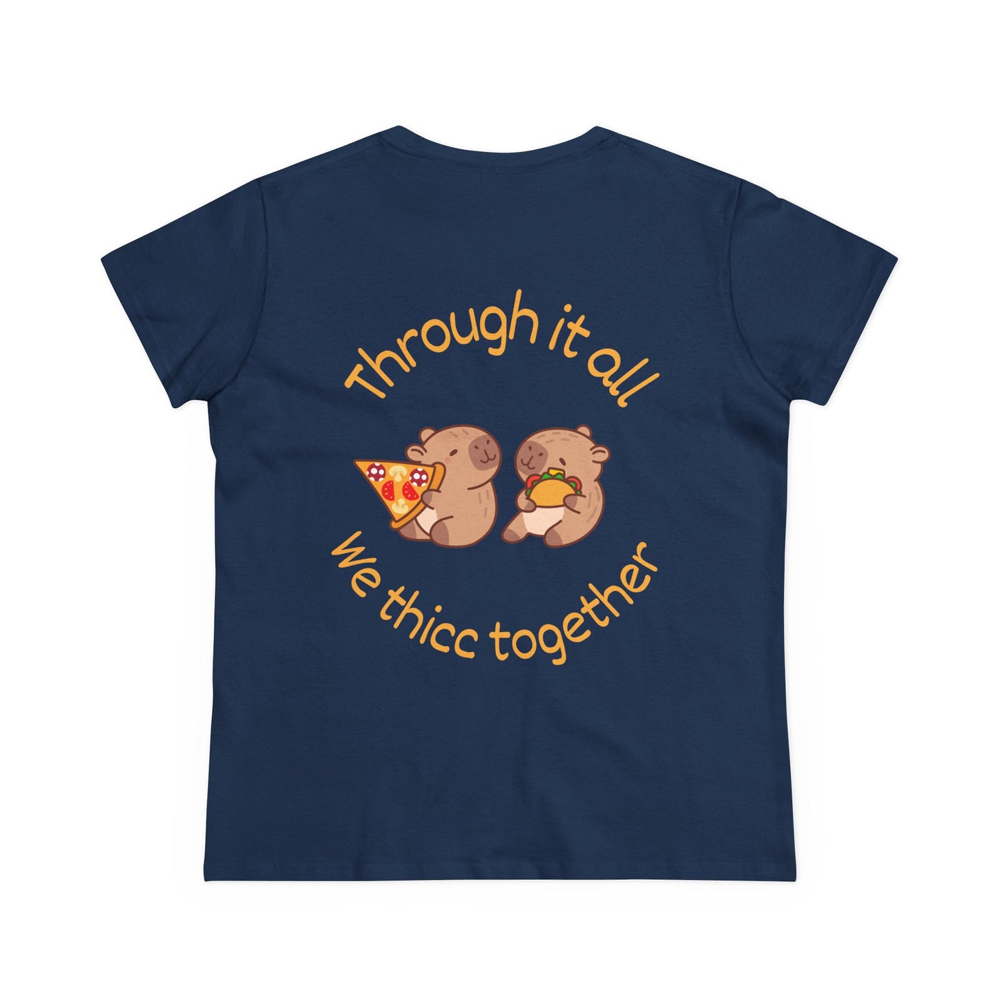 Capybara Friendship Shirt - Thicc Together Cotton Tee