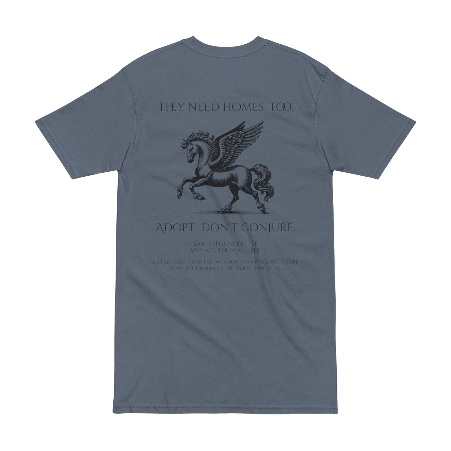 Adopt Pegasus Heavyweight Tee - Perfect Gift for Animal Lovers, Vegan Fashion, Summer Wear, Eco-Friendly Style, Unique Graphic Tee