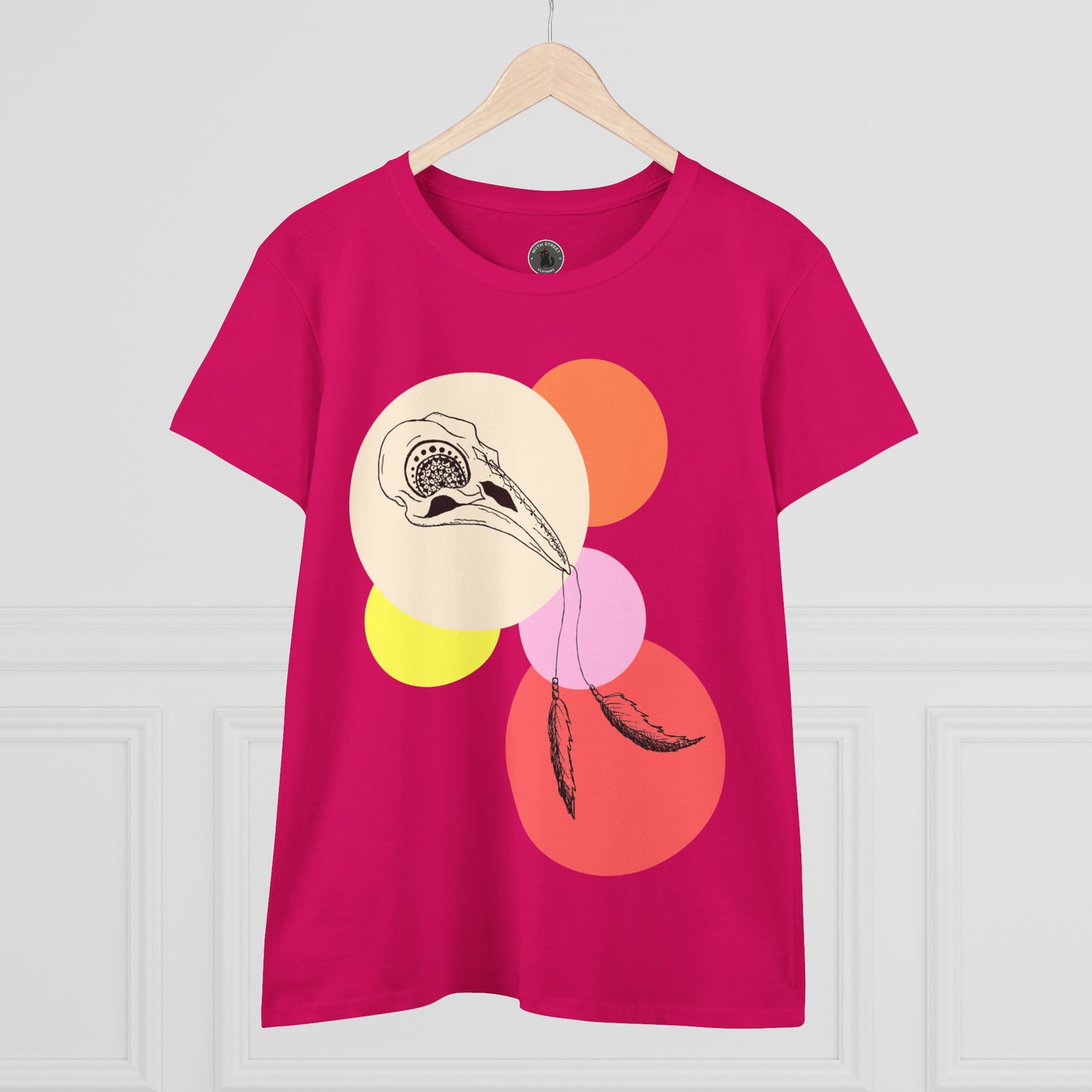 Crow Skull Women's Midweight Cotton Tee