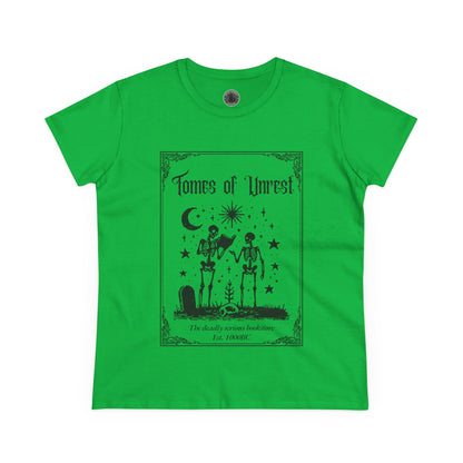 Tomes of Unrest Skeleton Bookstore Women's Tee