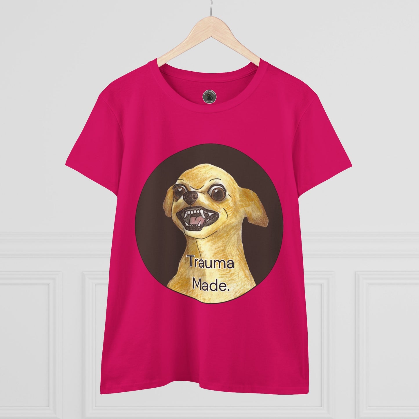 Women's Tee - Chihuahua 'Trauma Made' Growling Shirt