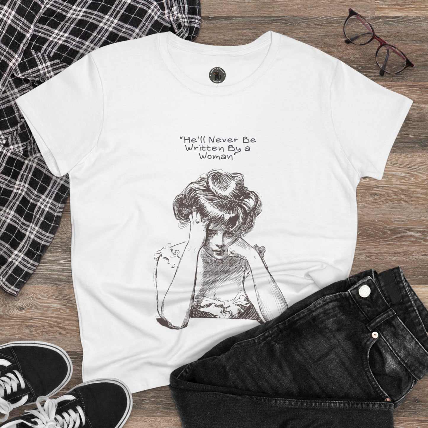 Written by a Woman Women's Midweight Cotton Tee