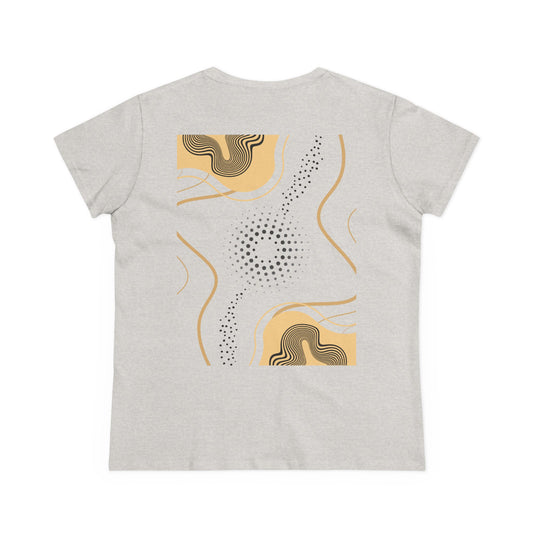 Abstract Gold and Black Women's Tee