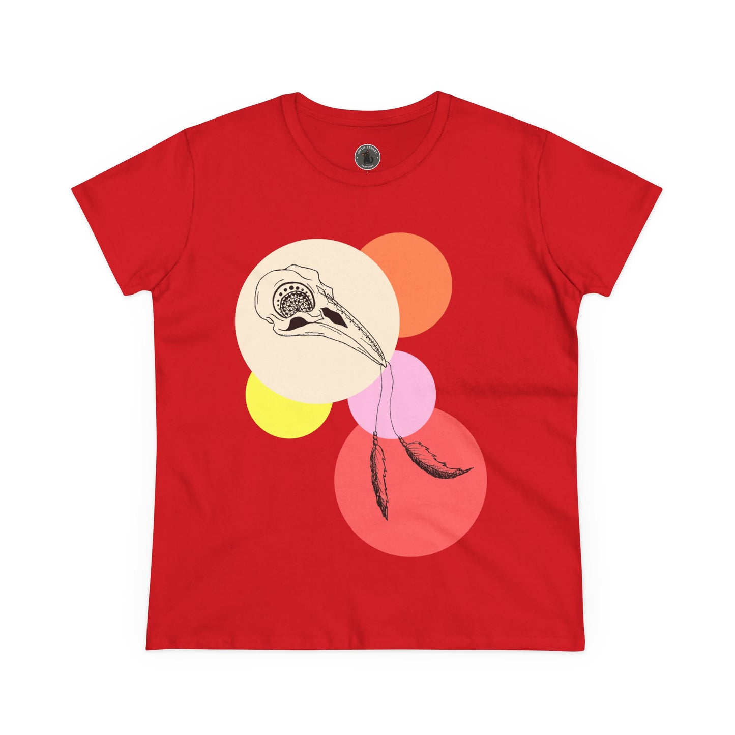 Crow Skull Women's Midweight Cotton Tee