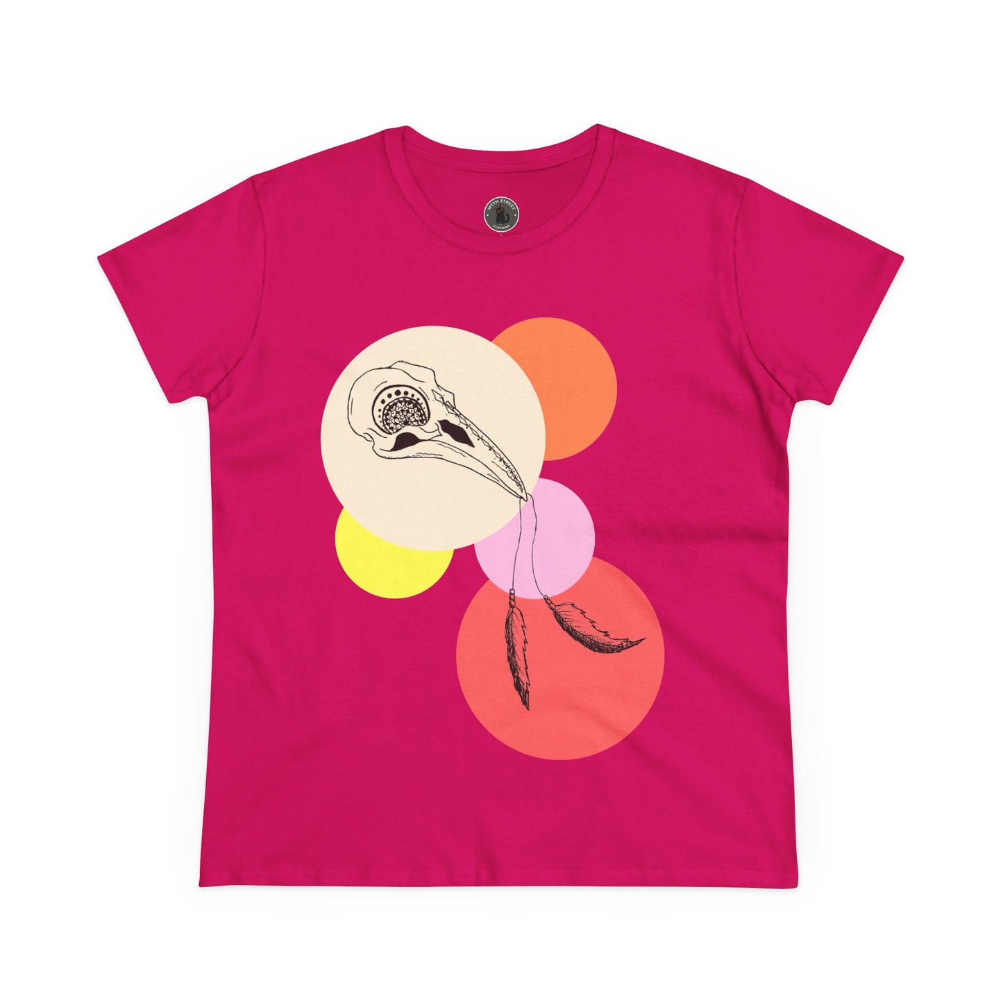 Crow Skull Women's Midweight Cotton Tee