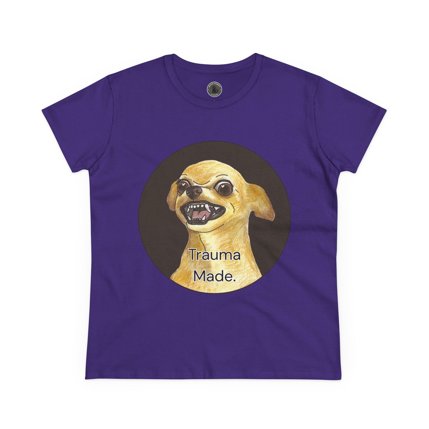 Women's Tee - Chihuahua 'Trauma Made' Growling Shirt