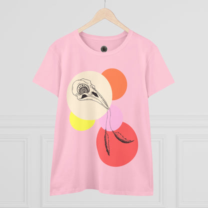 Crow Skull Women's Midweight Cotton Tee