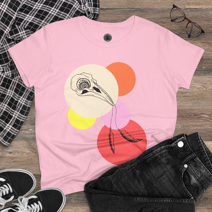Crow Skull Women's Midweight Cotton Tee