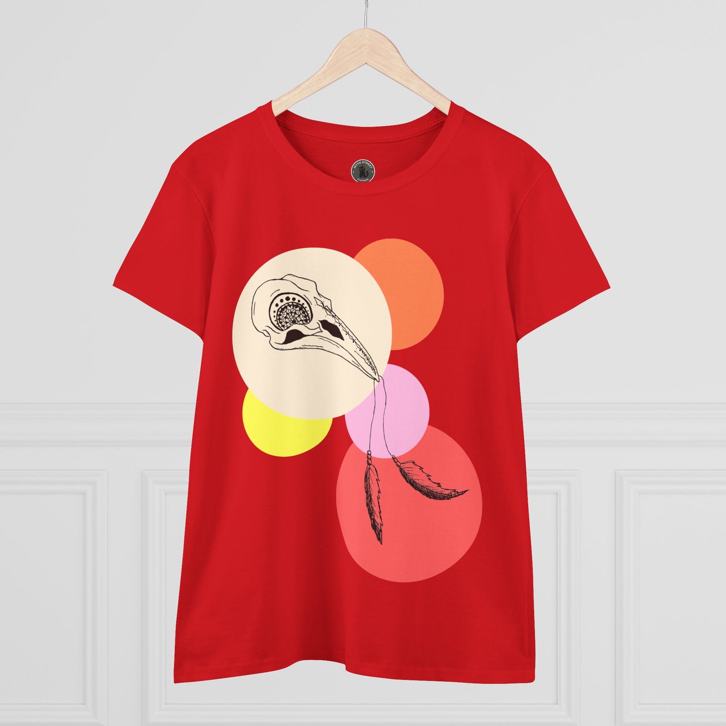 Crow Skull Women's Midweight Cotton Tee