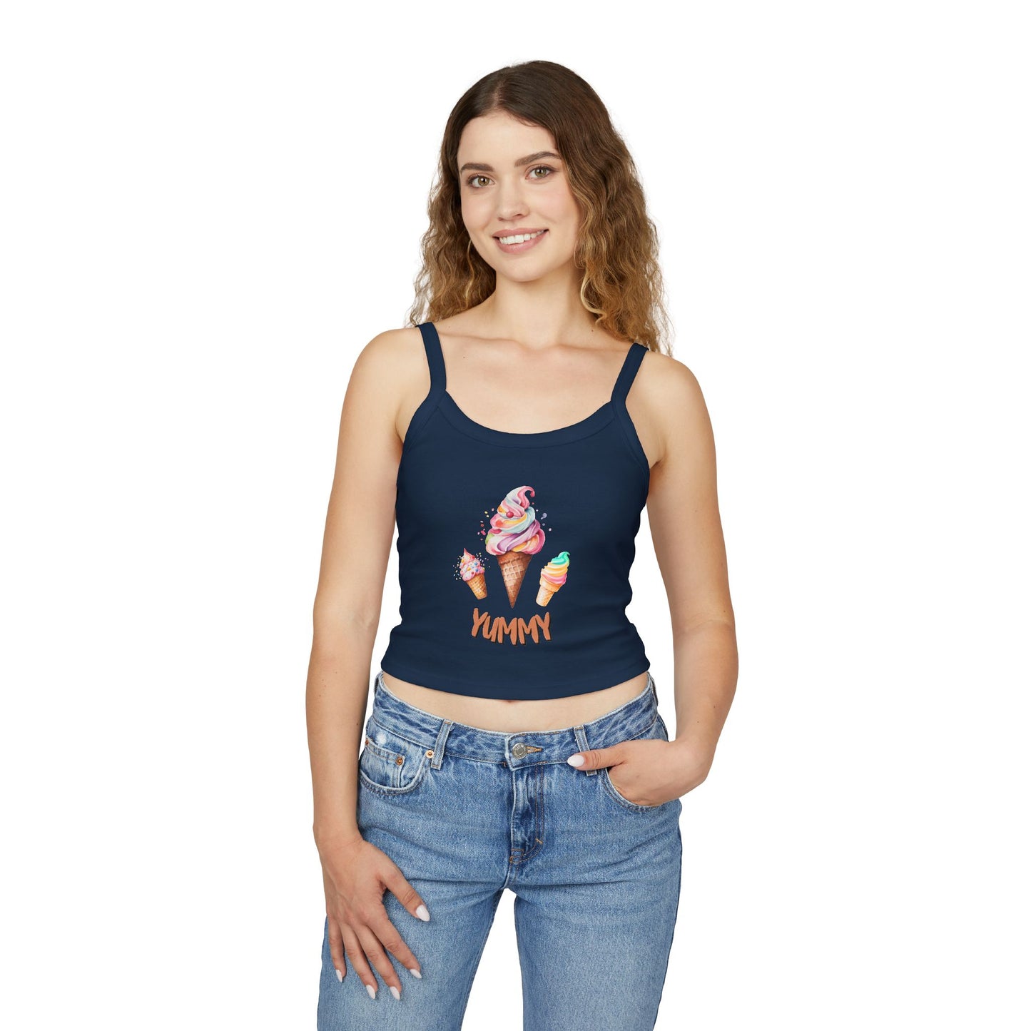Yummy Women's Spaghetti Strap Tank Top