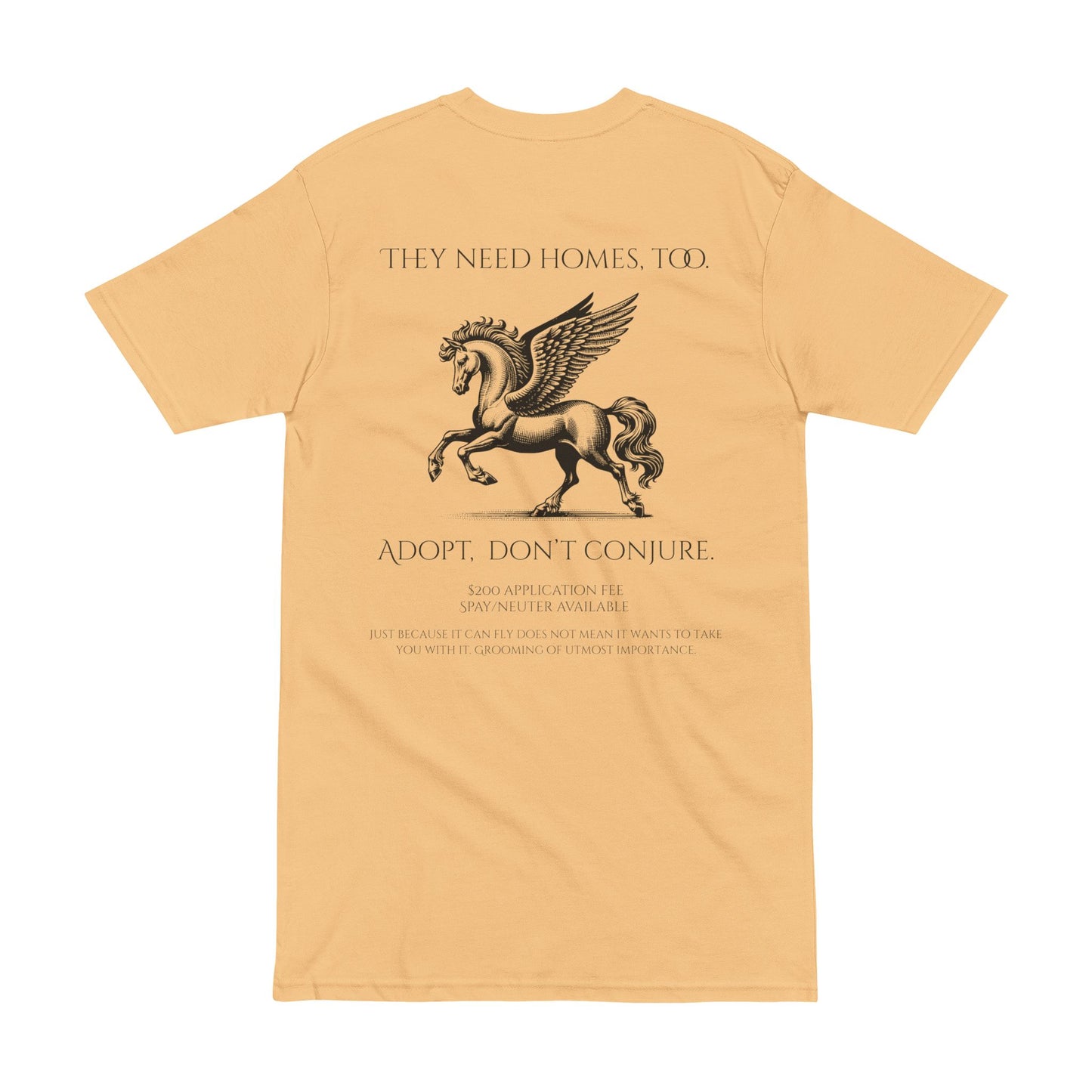 Adopt Pegasus Heavyweight Tee - Perfect Gift for Animal Lovers, Vegan Fashion, Summer Wear, Eco-Friendly Style, Unique Graphic Tee