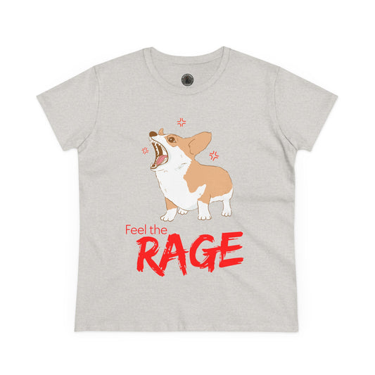 Feel the Rage Women's Midweight Cotton Tee