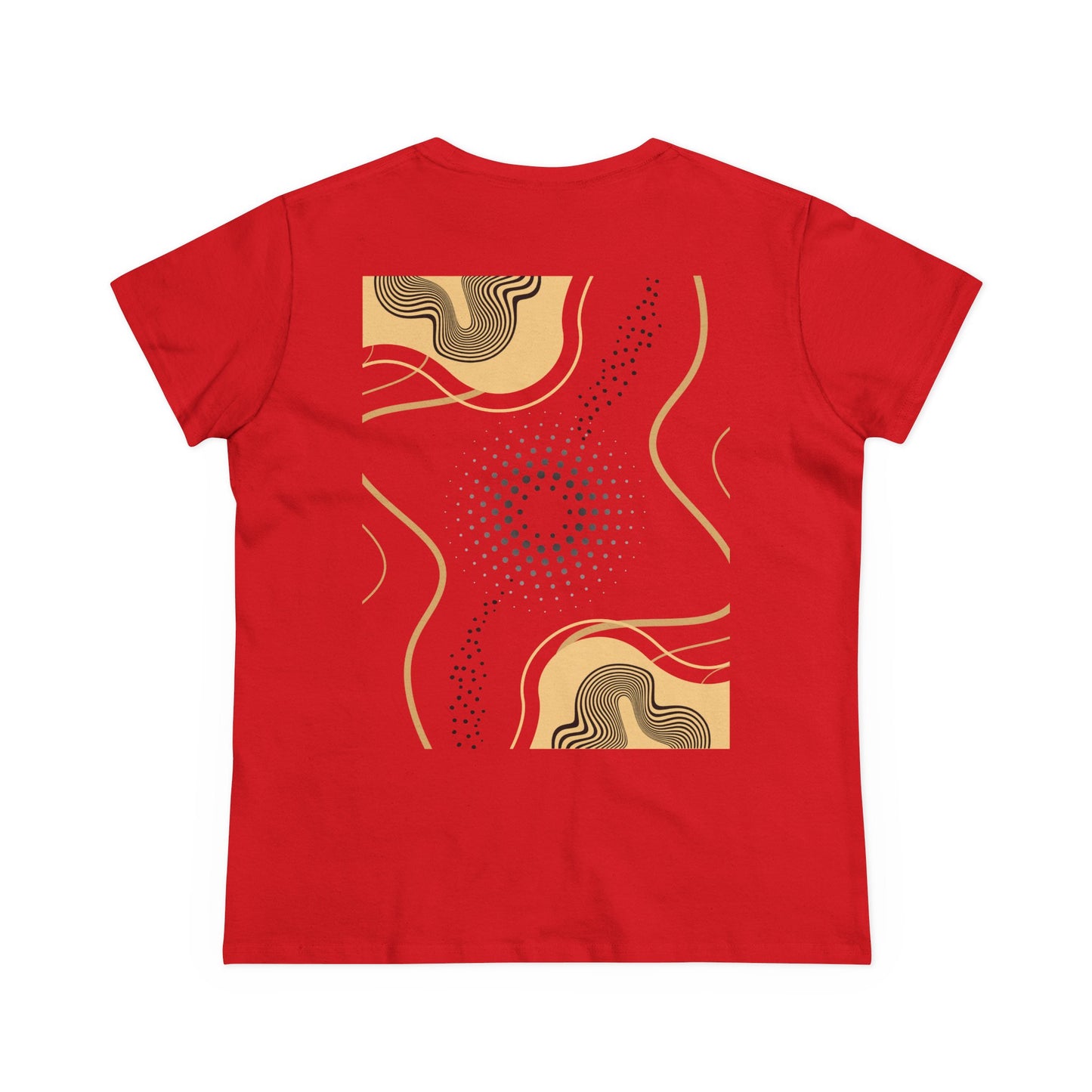 Abstract Gold and Black Women's Tee