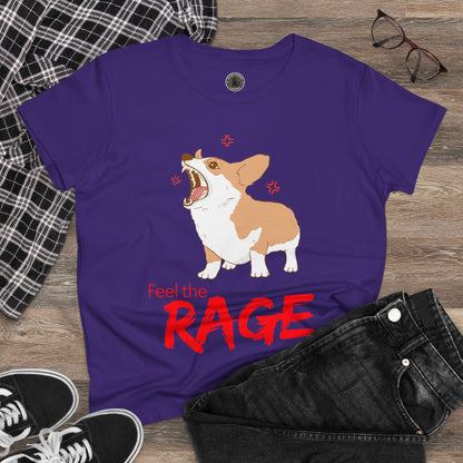 Feel the Rage Women's Midweight Cotton Tee