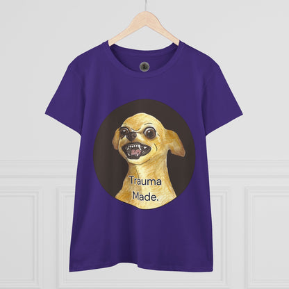 Women's Tee - Chihuahua 'Trauma Made' Growling Shirt
