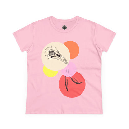 Crow Skull Women's Midweight Cotton Tee