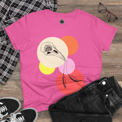Crow Skull Women's Midweight Cotton Tee