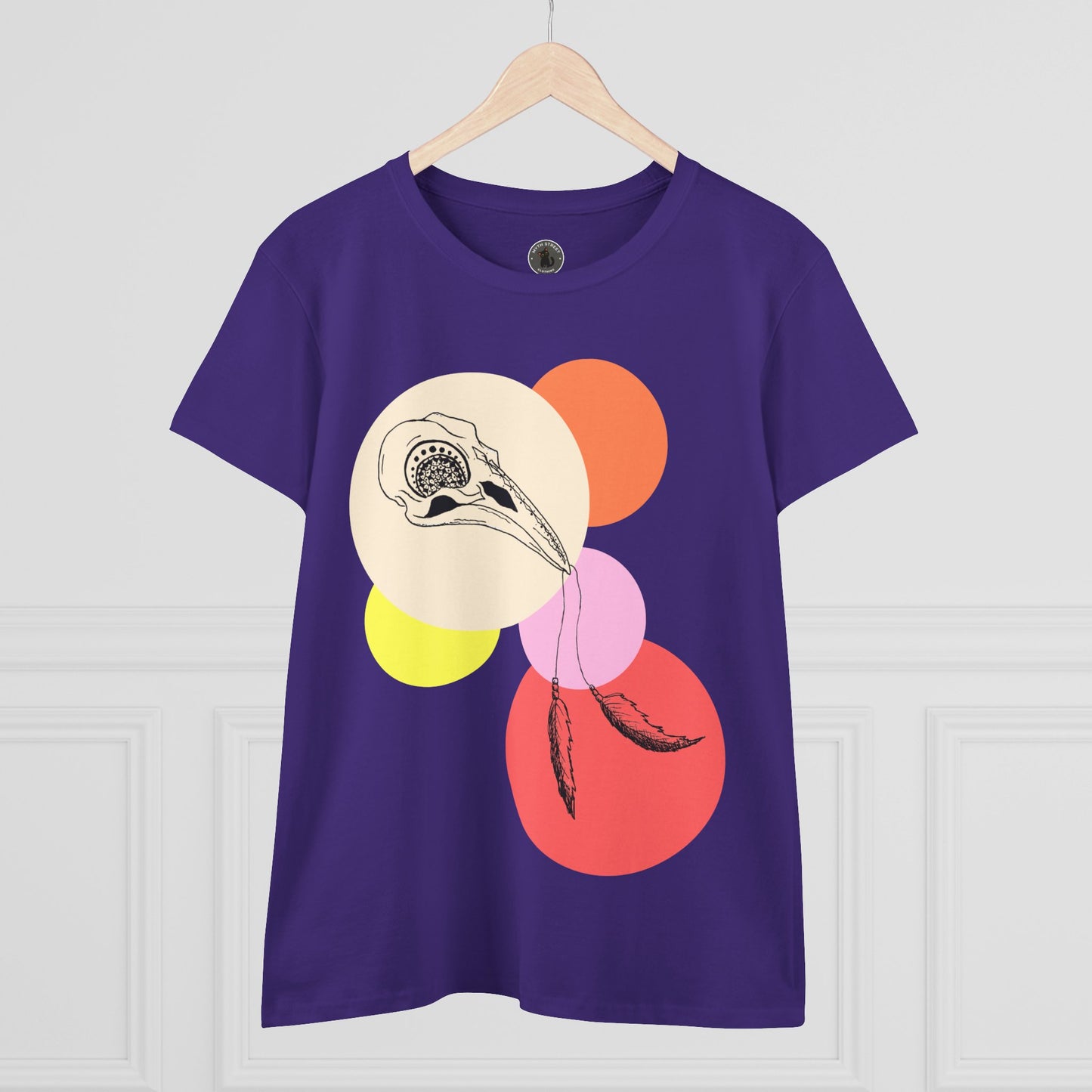 Crow Skull Women's Midweight Cotton Tee