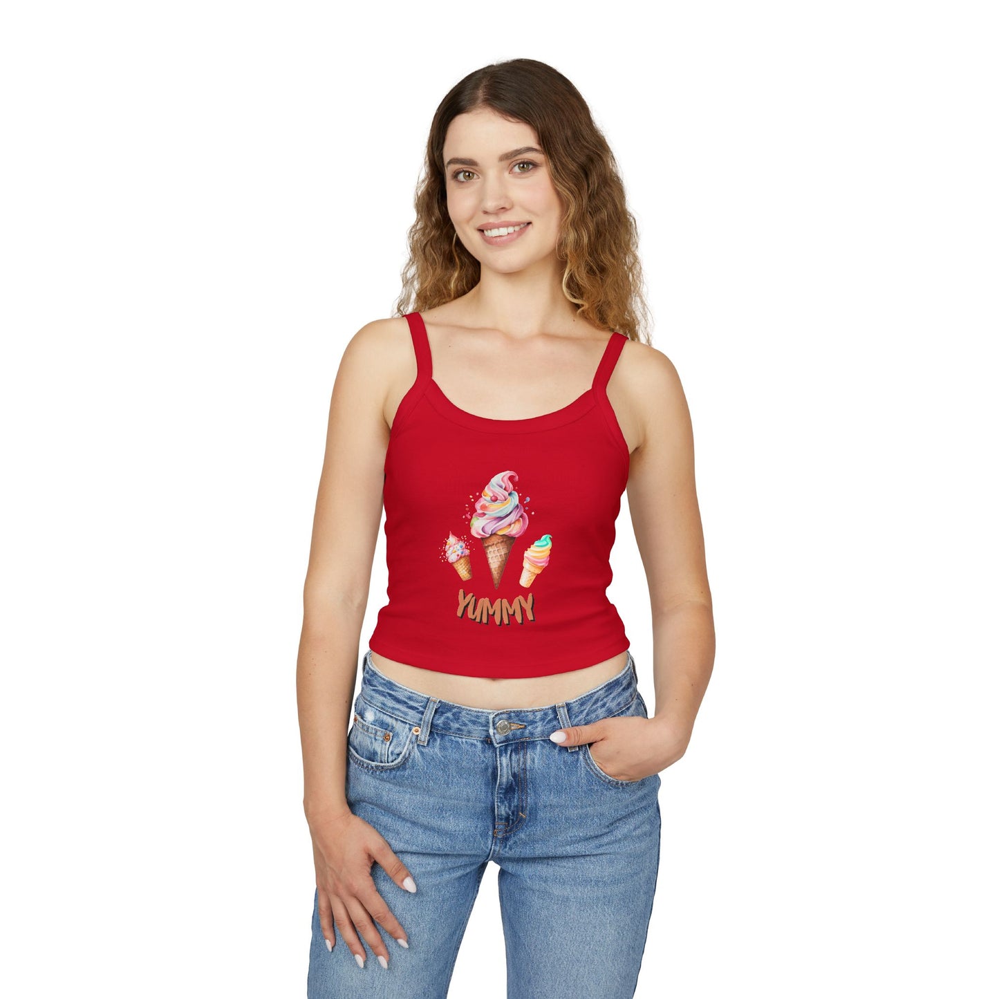 Yummy Women's Spaghetti Strap Tank Top