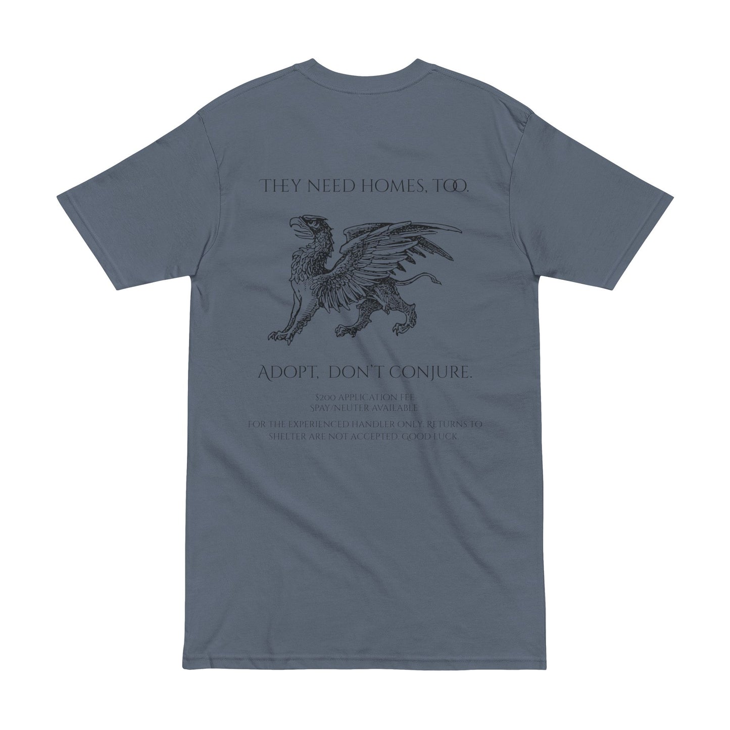Adopt Griffin Men's Heavyweight Tee: Adopt Don't Conjure Graphic Tee, Animal Lover Gift, Casual Wear, Eco-Friendly Fashion, Unique Gift Idea