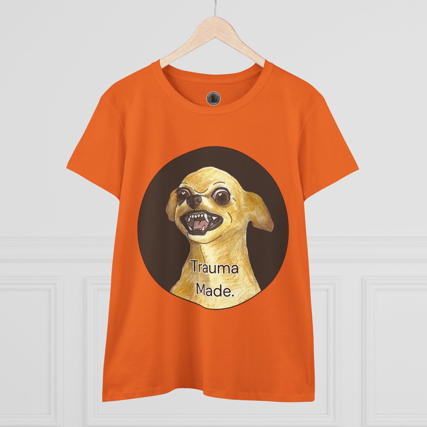 Women's Tee - Chihuahua 'Trauma Made' Growling Shirt