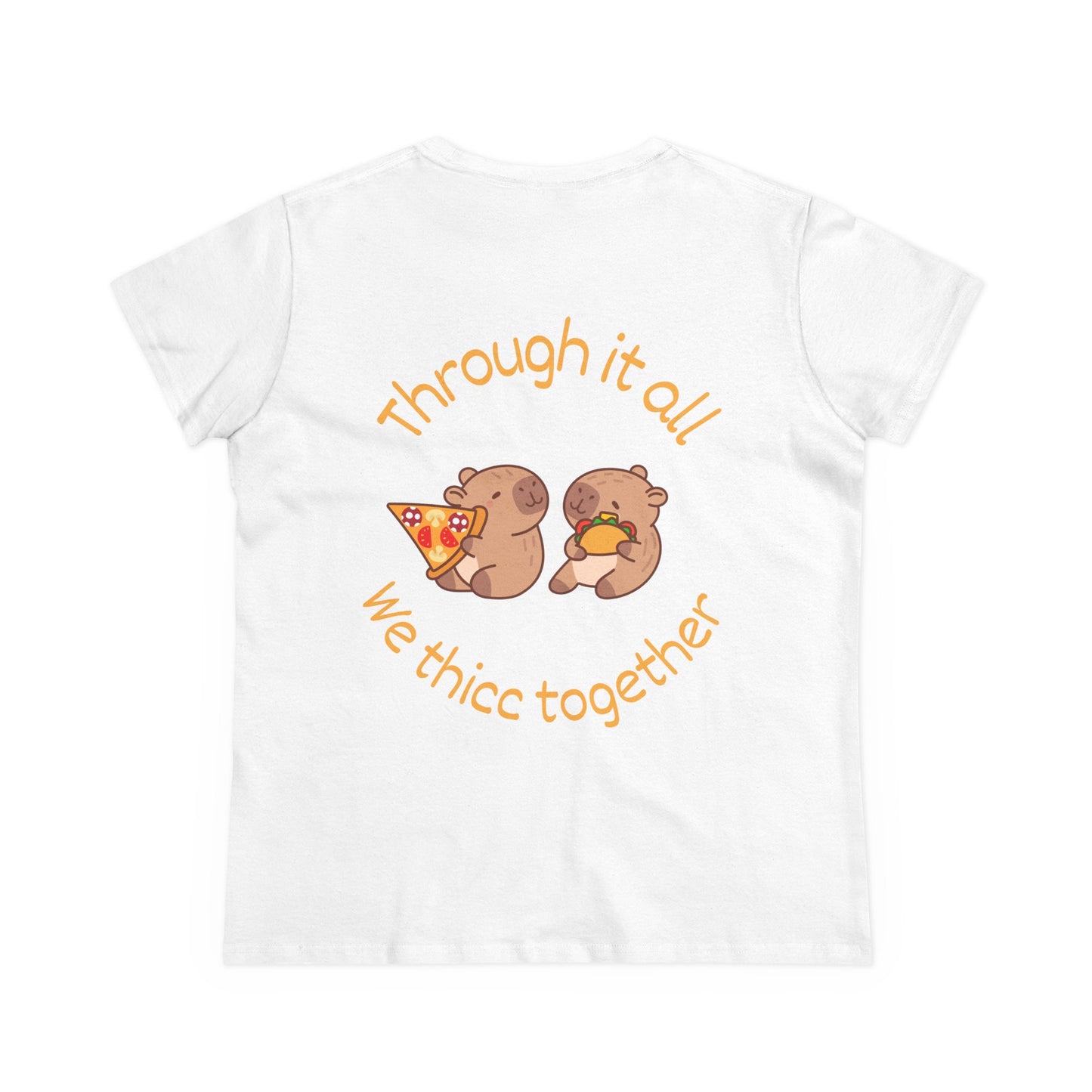 Capybara Friendship Shirt - Thicc Together Cotton Tee