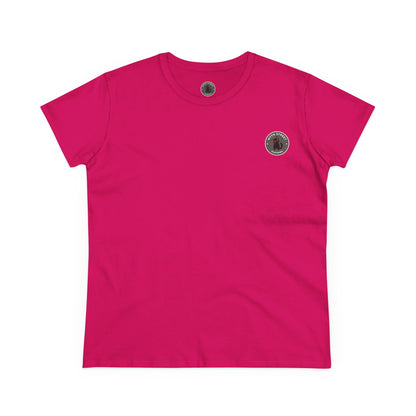 Eat the Patriarchy: Women's Midweight Cotton Tee with T rex 'Eat the Patriarchy' Design