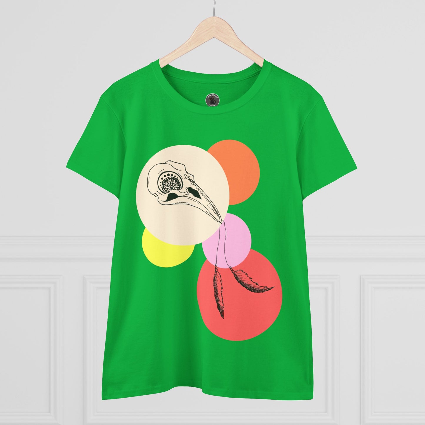 Crow Skull Women's Midweight Cotton Tee