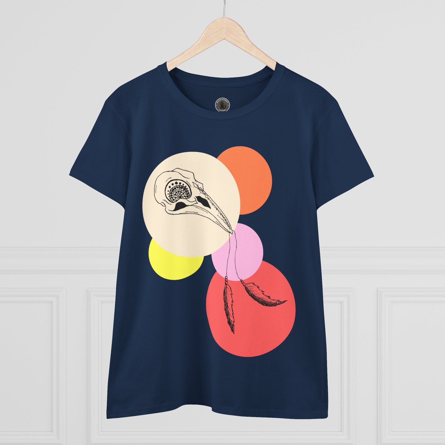 Crow Skull Women's Midweight Cotton Tee
