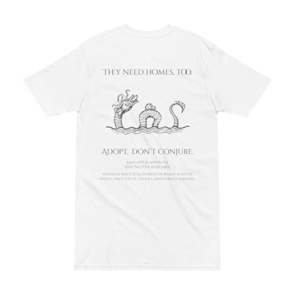 Adopt Sea Monster Men's Heavyweight Tee - Adopt Don't Conjure, Animal Lover Gift, Casual Wear, Eco-Friendly Fashion, Unique Graphic T-Shirt