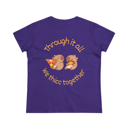 Capybara Friendship Shirt - Thicc Together Cotton Tee