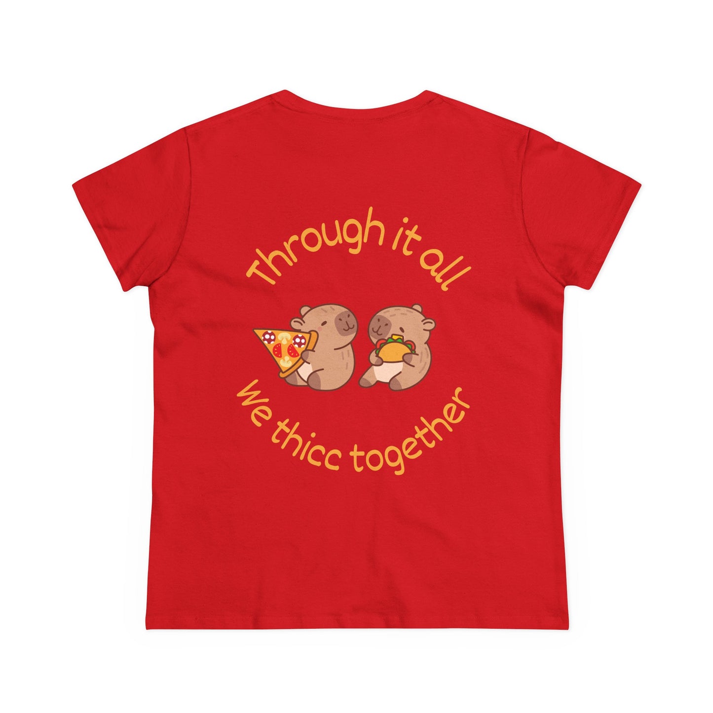 Capybara Friendship Shirt - Thicc Together Cotton Tee