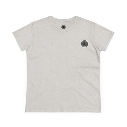 Eat the Patriarchy: Women's Midweight Cotton Tee with T rex 'Eat the Patriarchy' Design
