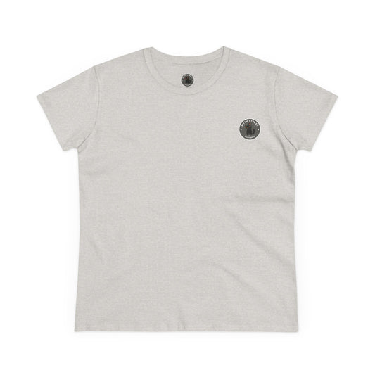 Eat the Patriarchy: Women's Midweight Cotton Tee with T rex 'Eat the Patriarchy' Design