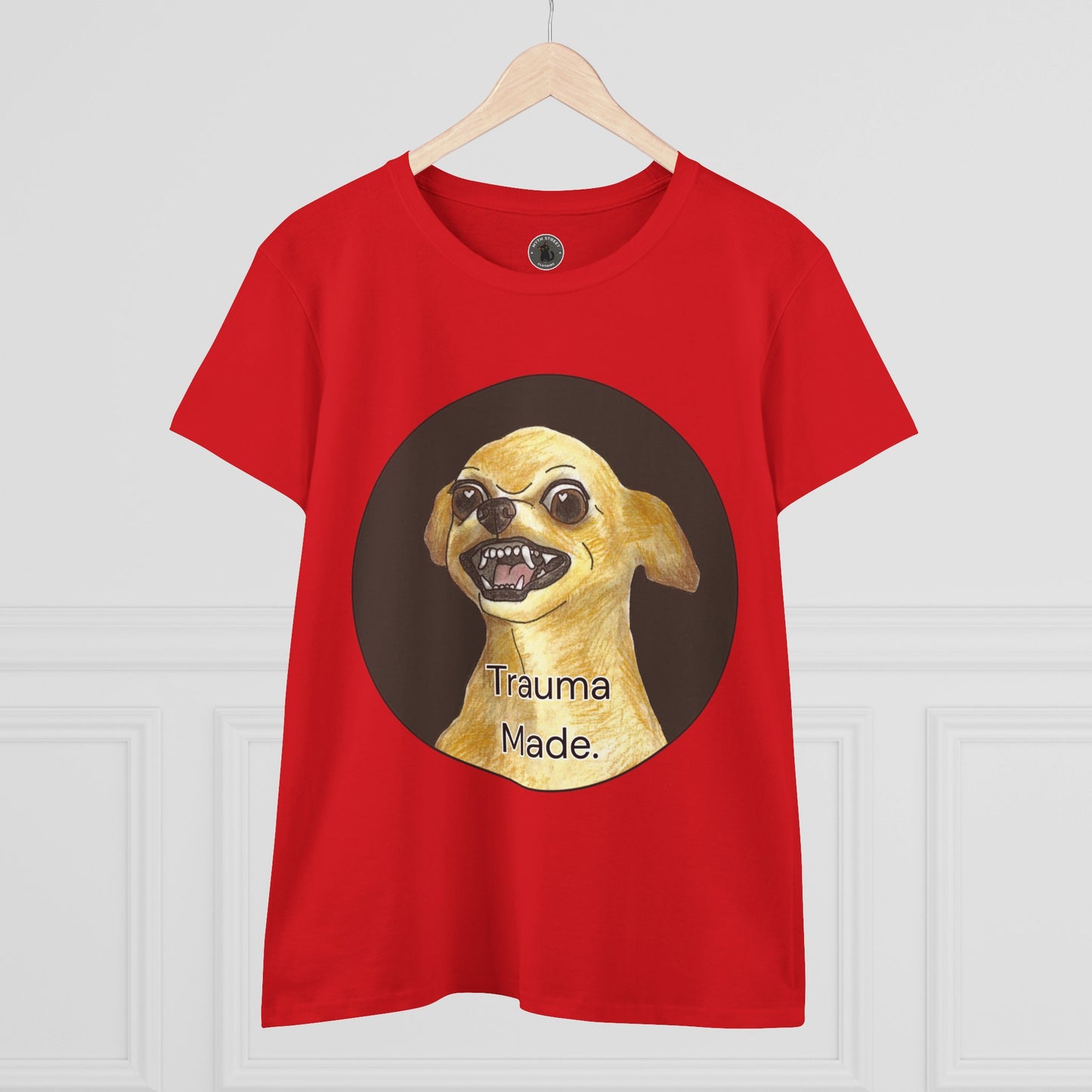 Women's Tee - Chihuahua 'Trauma Made' Growling Shirt