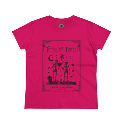 Tomes of Unrest Skeleton Bookstore Women's Tee